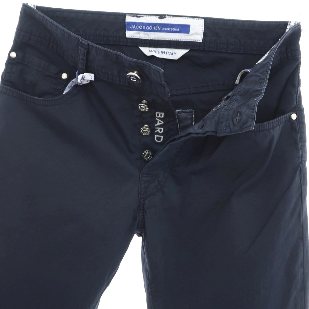 [New] JACOB COHEN BARD Stretch Cotton 5 Pocket Pants Navy [28] [Condition Rank N] [Men&