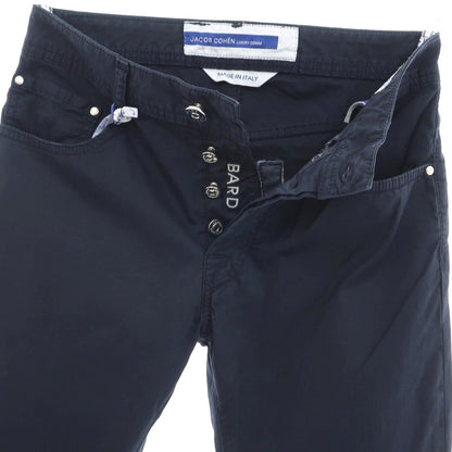 [New] JACOB COHEN BARD Stretch Cotton 5 Pocket Pants Navy [28] [Condition Rank N] [Men&