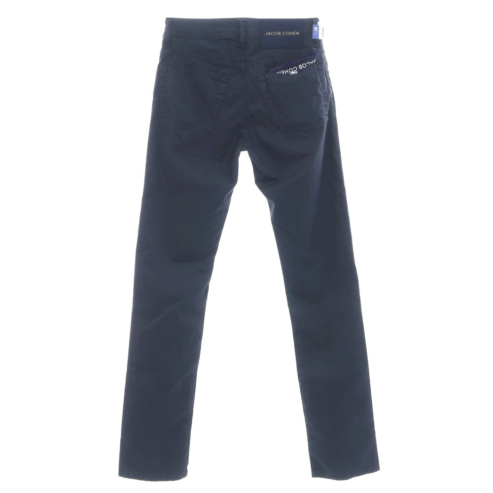 [New] JACOB COHEN BARD Stretch Cotton 5 Pocket Pants Navy [28] [Condition Rank N] [Men&