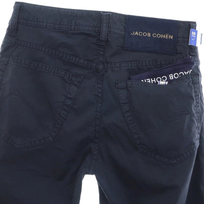 [New] JACOB COHEN BARD Stretch Cotton 5 Pocket Pants Navy [28] [Condition Rank N] [Men&