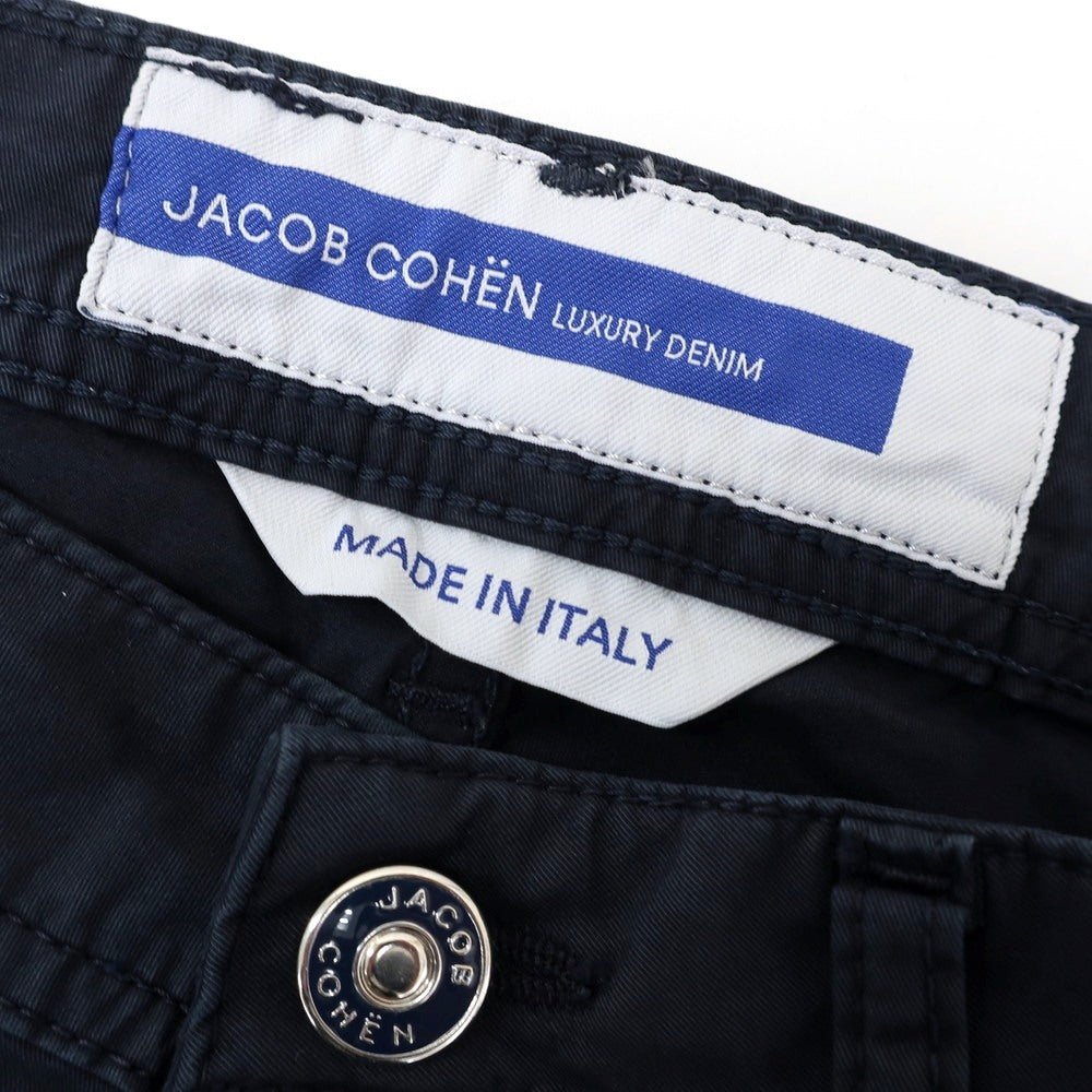 [New] JACOB COHEN BARD Stretch Cotton 5 Pocket Pants Navy [28] [Condition Rank N] [Men&