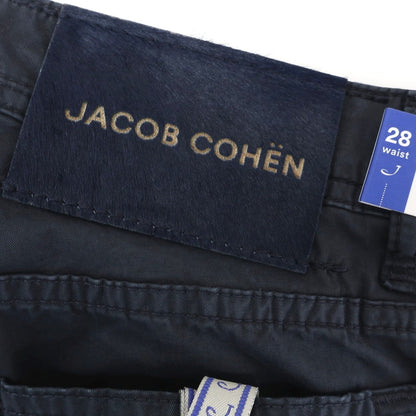 [New] JACOB COHEN BARD Stretch Cotton 5 Pocket Pants Navy [28] [Condition Rank N] [Men&