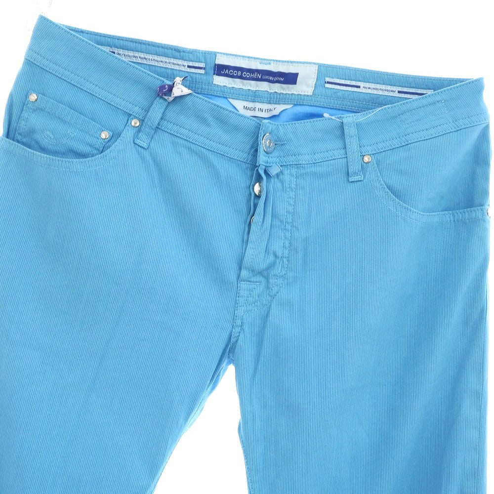 【新品】ヤコブコーエン JACOB COHEN NICK ストレッチ コットン 5ポケットパンツ ライトブルー【 34 】【 状態ランクN 】【 メンズ 】