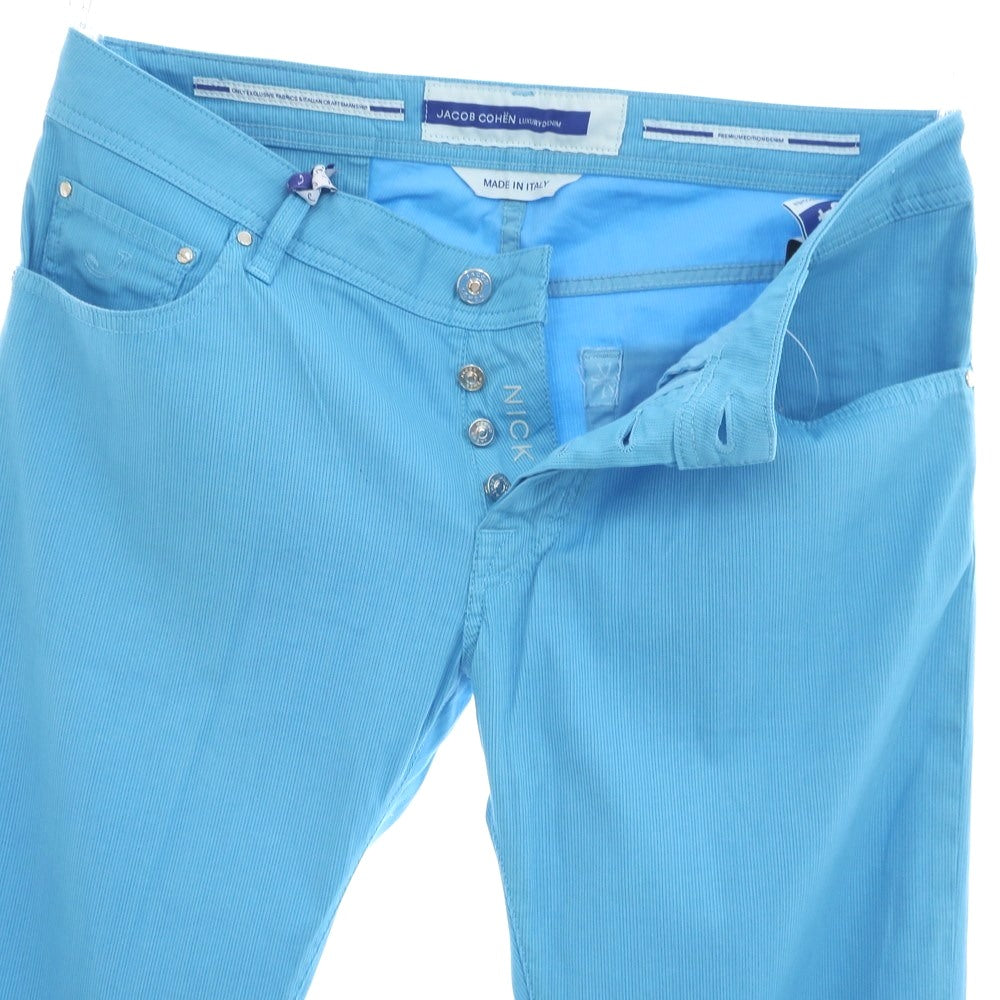 【新品】ヤコブコーエン JACOB COHEN NICK ストレッチ コットン 5ポケットパンツ ライトブルー【 34 】【 状態ランクN 】【 メンズ 】