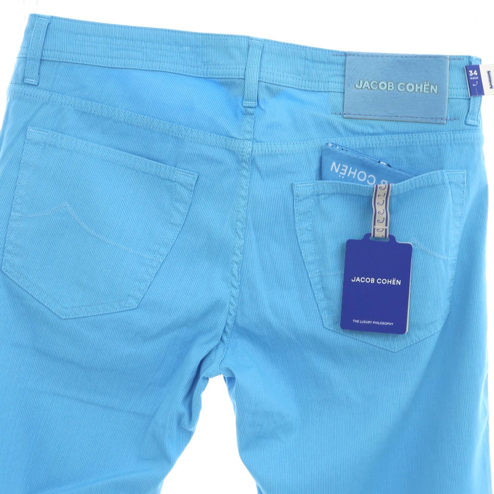 【新品】ヤコブコーエン JACOB COHEN NICK ストレッチ コットン 5ポケットパンツ ライトブルー【 34 】【 状態ランクN 】【 メンズ 】