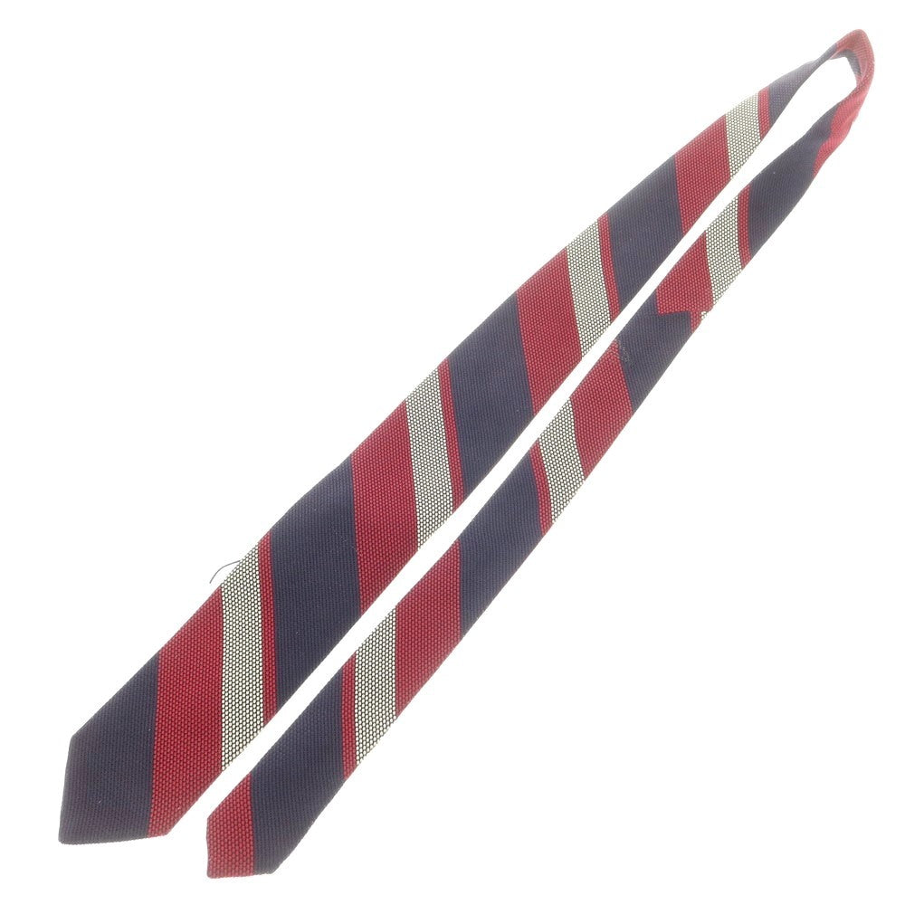[New] Brewer Silk Striped Necktie Navy x Red x White [Condition Rank N] [Men&