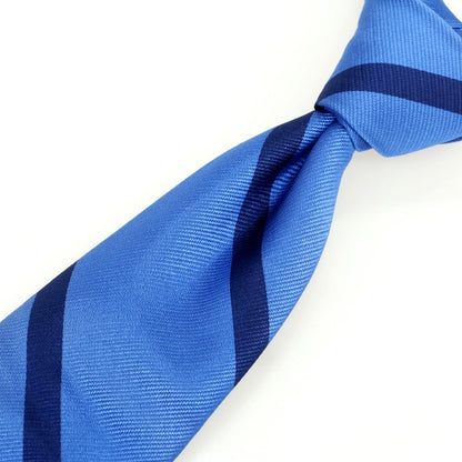 [New Outlet] Brewer Silk Striped Necktie Blue x Navy [Condition Rank N-] [Men&
