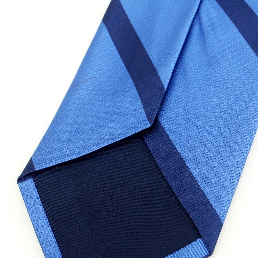 [New Outlet] Brewer Silk Striped Necktie Blue x Navy [Condition Rank N-] [Men&