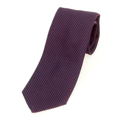[New] Brewer Silk Polka Dot Tie Dark Navy x Red [Condition Rank N] [Men&