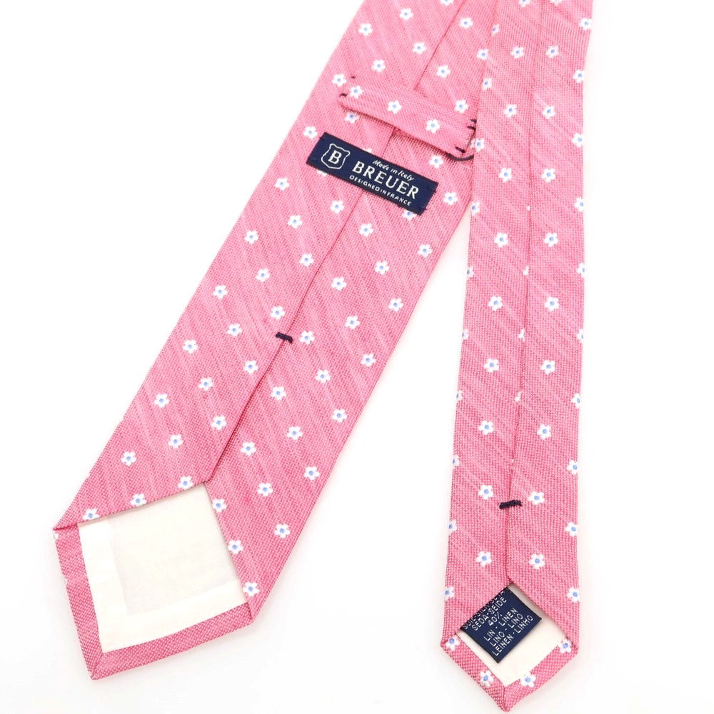 [New] Brewer Silk Linen Small Pattern Necktie Pink [Condition Rank N] [Men&