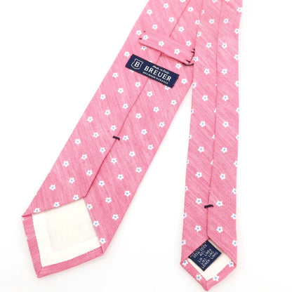 [New] Brewer Silk Linen Small Pattern Necktie Pink [Condition Rank N] [Men&