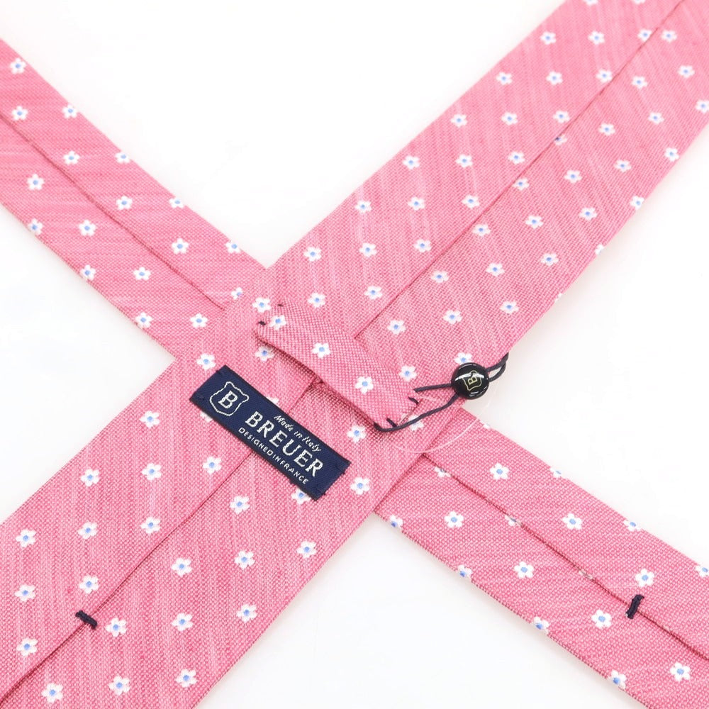 [New] Brewer Silk Linen Small Pattern Necktie Pink [Condition Rank N] [Men&