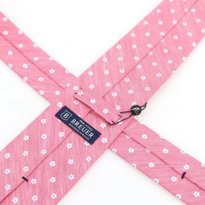 [New] Brewer Silk Linen Small Pattern Necktie Pink [Condition Rank N] [Men&