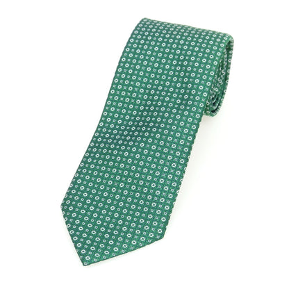 [New] Brewer BREUER Silk Small Pattern Necktie Green x White [Condition Rank N] [Men&
