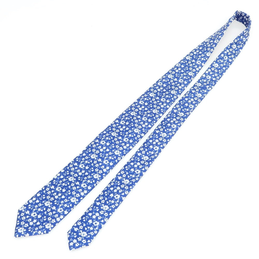 [New] Brewer Silk Flower Necktie Dark Blue x White [Condition Rank N] [Men&