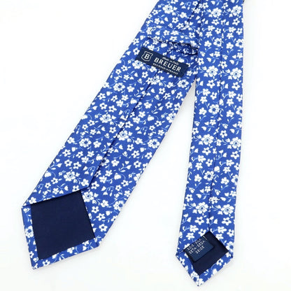 [New] Brewer Silk Flower Necktie Dark Blue x White [Condition Rank N] [Men&