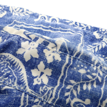 【中古】レインスプーナー reyn spooner コットン系 ボタンダウン プルオーバー 半袖シャツ ブルーxホワイト【 表記なし（M位） 】【 状態ランクC 】【 メンズ 】