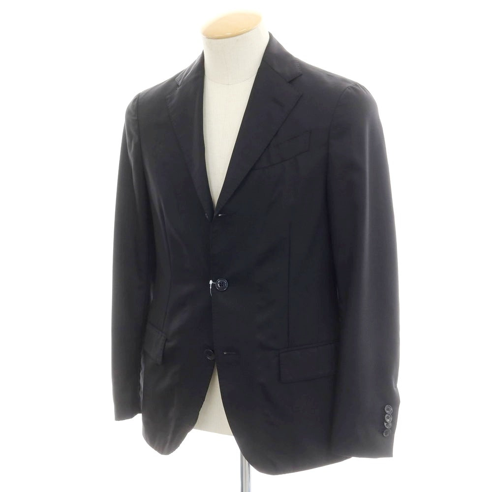 【中古】ラルディーニ LARDINI easy wear ストレッチウールナイロン テーラードジャケット ブラック【 42 】【 状態ランクD 】【 メンズ 】