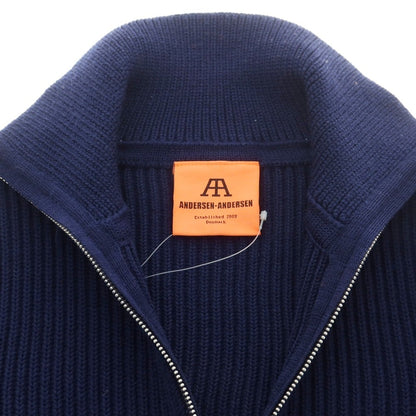 【中古】アンデルセンアンデルセン ANDERSEN-ANDERSEN ウール リブ ダブルジップ カーディガン ネイビー【 XXS 】【 状態ランクB 】【 メンズ 】