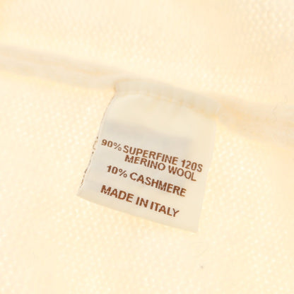 【中古】フィリッポ デ ローレンティス FILIPPO DE LAURENTIIS ウールカシミヤ モックネック プルオーバーニット オフホワイト【 46 】【 状態ランクB 】【 メンズ 】