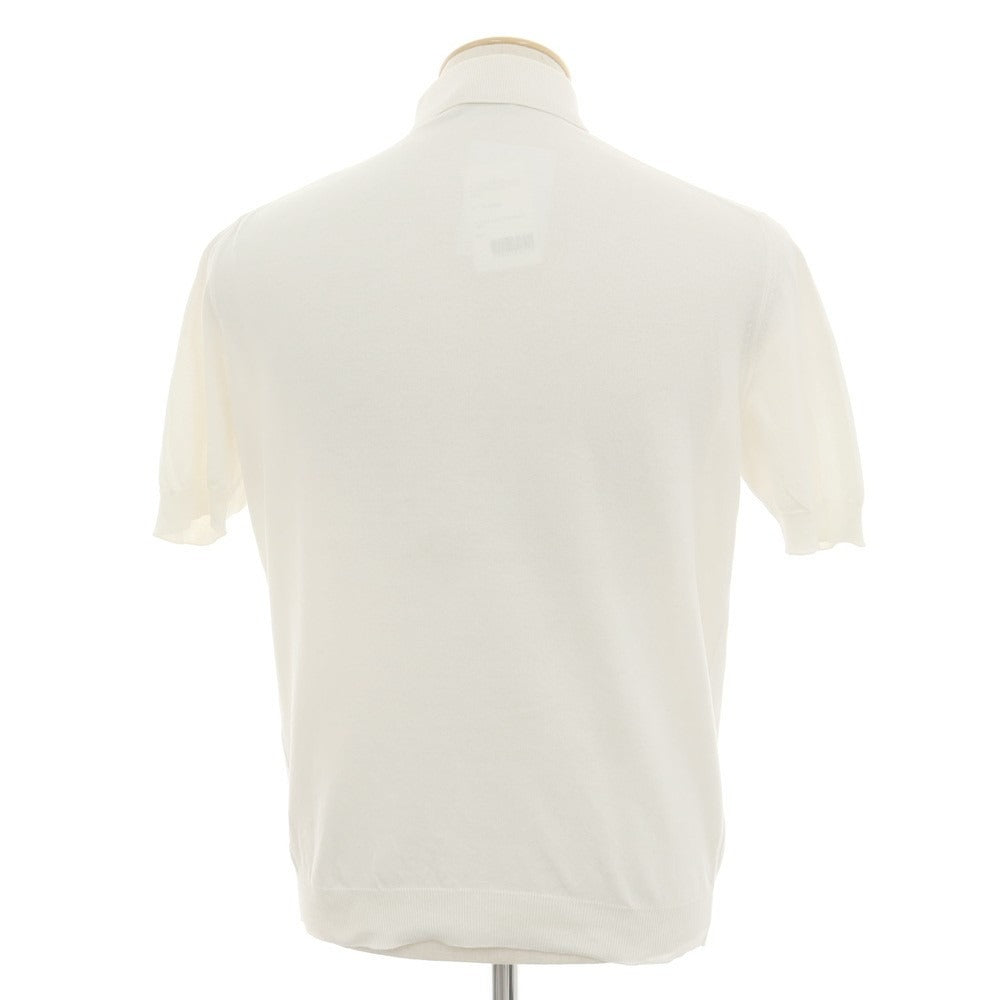 [Used] Filippo de Laurentis FILIPPO DE LAURENTIIS High gauge crepe cotton short sleeve polo knit white [46] [Condition rank C] [Men&