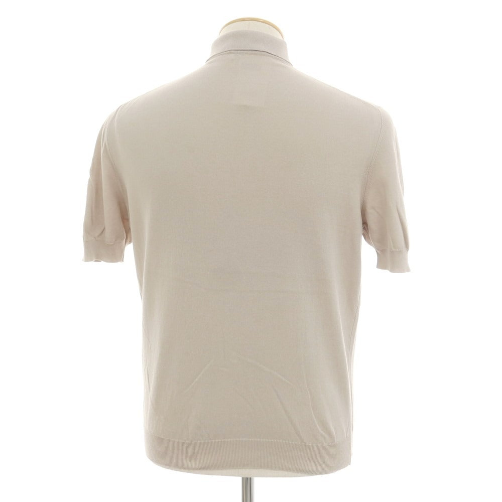 [Used] Filippo de Laurentis FILIPPO DE LAURENTIIS high gauge crepe cotton short sleeve polo knit beige [46] [Condition rank C] [Men&