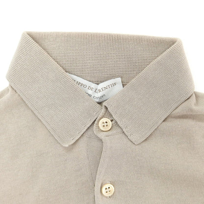 [Used] Filippo de Laurentis FILIPPO DE LAURENTIIS high gauge crepe cotton short sleeve polo knit beige [46] [Condition rank C] [Men&