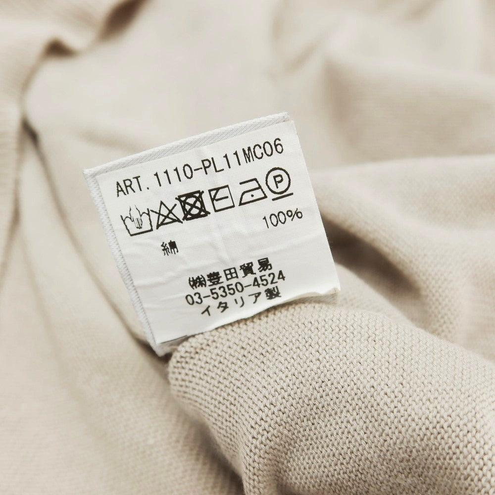 [Used] Filippo de Laurentis FILIPPO DE LAURENTIIS high gauge crepe cotton short sleeve polo knit beige [46] [Condition rank C] [Men&