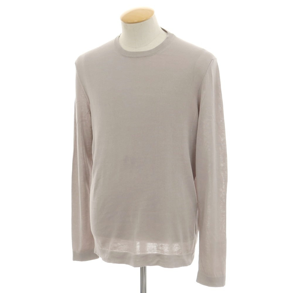 [Used] Drumohr high gauge cotton crew neck pullover knit light gray [44] [Condition rank C] [Men&