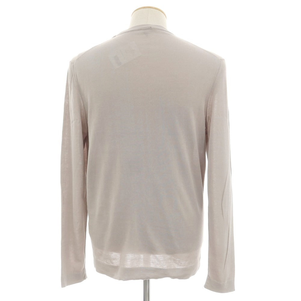 [Used] Drumohr high gauge cotton crew neck pullover knit light gray [44] [Condition rank C] [Men&