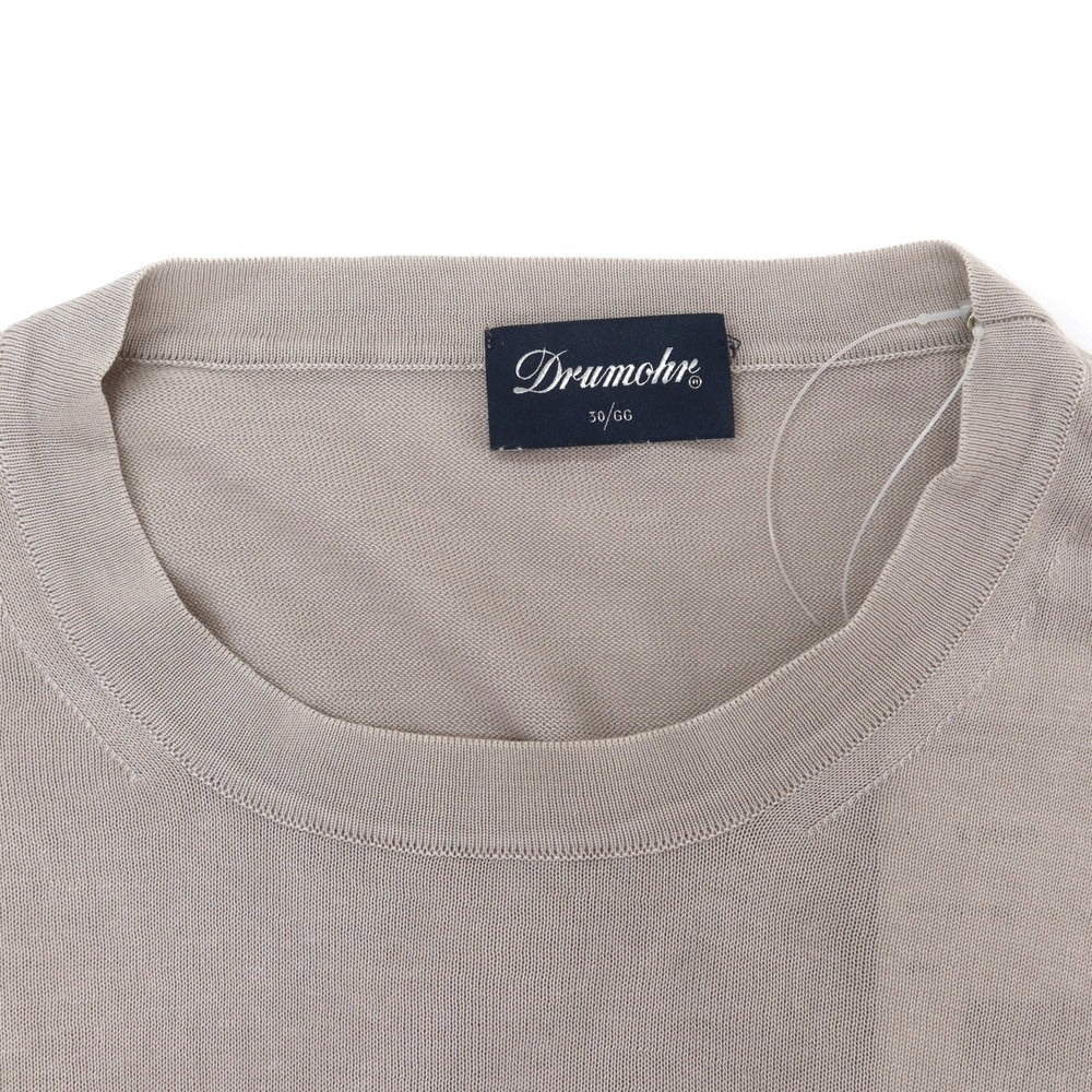 [Used] Drumohr high gauge cotton crew neck pullover knit light gray [44] [Condition rank C] [Men&