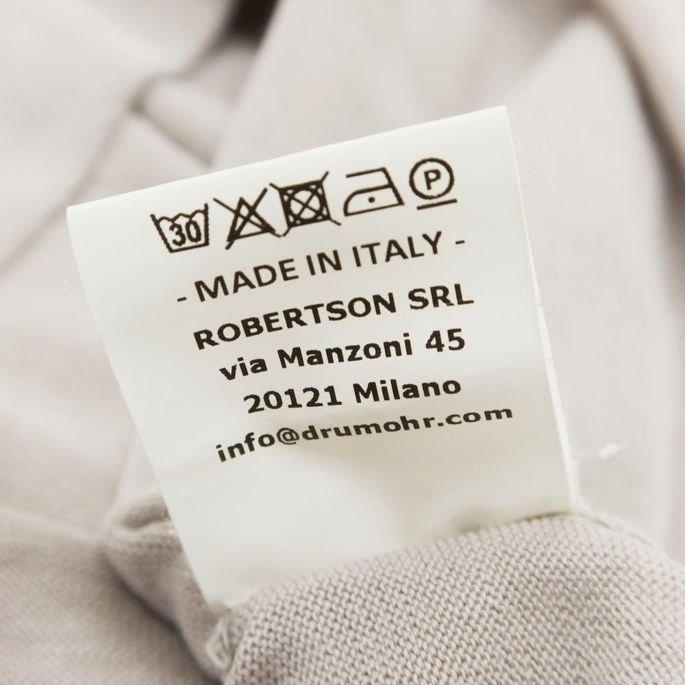 [Used] Drumohr high gauge cotton crew neck pullover knit light gray [44] [Condition rank C] [Men&