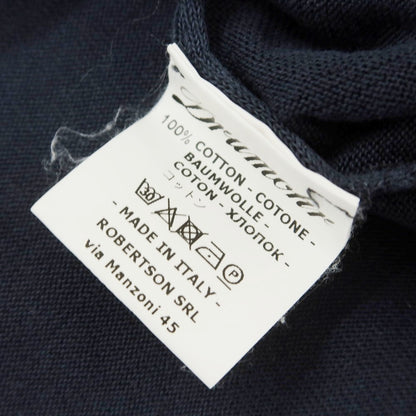 [Used] Drumohr high gauge cotton crew neck pullover knit navy [44] [Condition rank C] [Men&