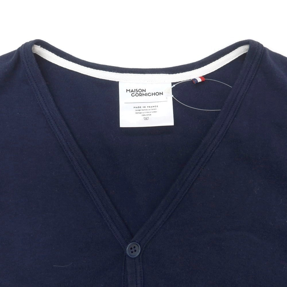 【中古】メゾン コルニション MAISON CORNICHON コットン カーディガン ネイビー【 サイズ1 】【 状態ランクB 】【 メンズ 】 [EPD]