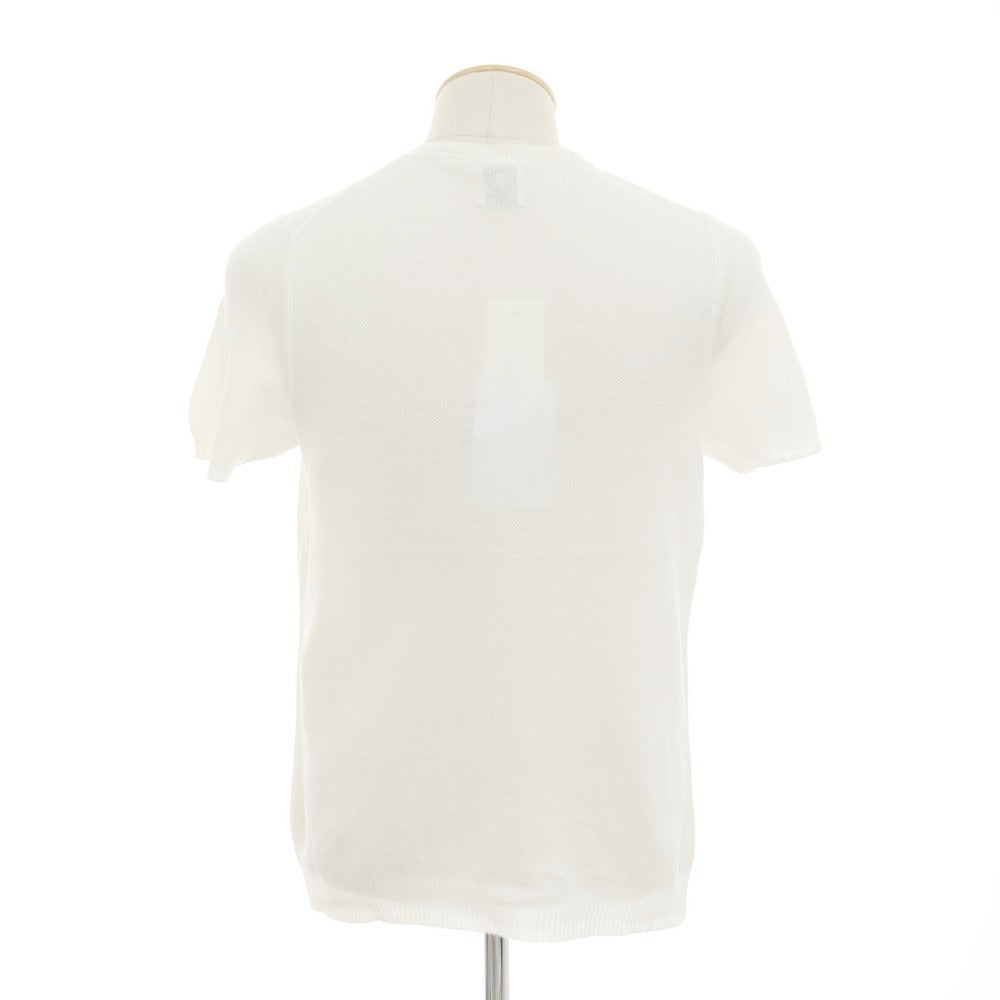[Used] McLaren Linen Cotton Henley Pullover Knit White [44] [Condition Rank C] [Men&