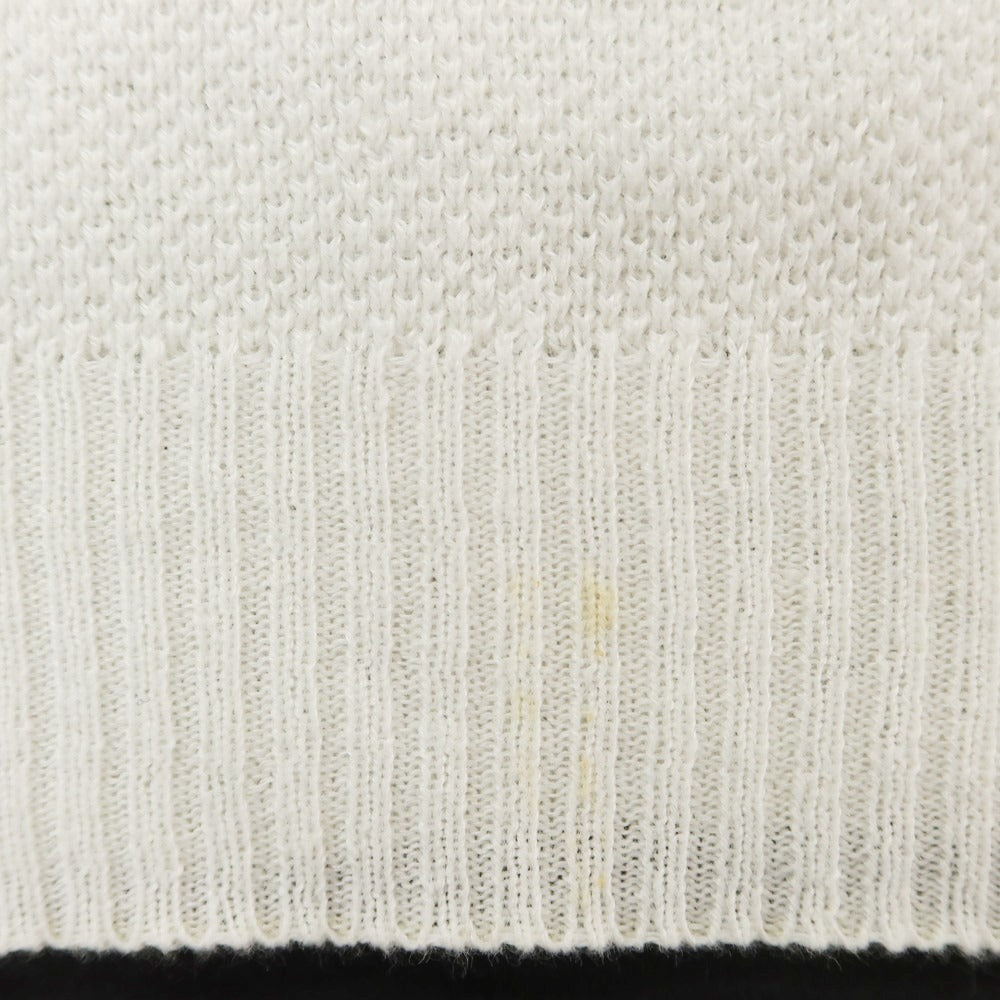 [Used] McLaren Linen Cotton Henley Pullover Knit White [44] [Condition Rank C] [Men&