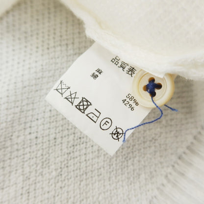 [Used] McLaren Linen Cotton Henley Pullover Knit White [44] [Condition Rank C] [Men&