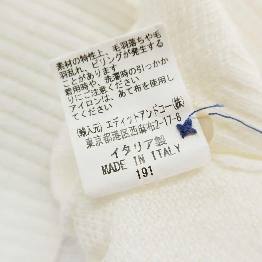 [Used] McLaren Linen Cotton Henley Pullover Knit White [44] [Condition Rank C] [Men&