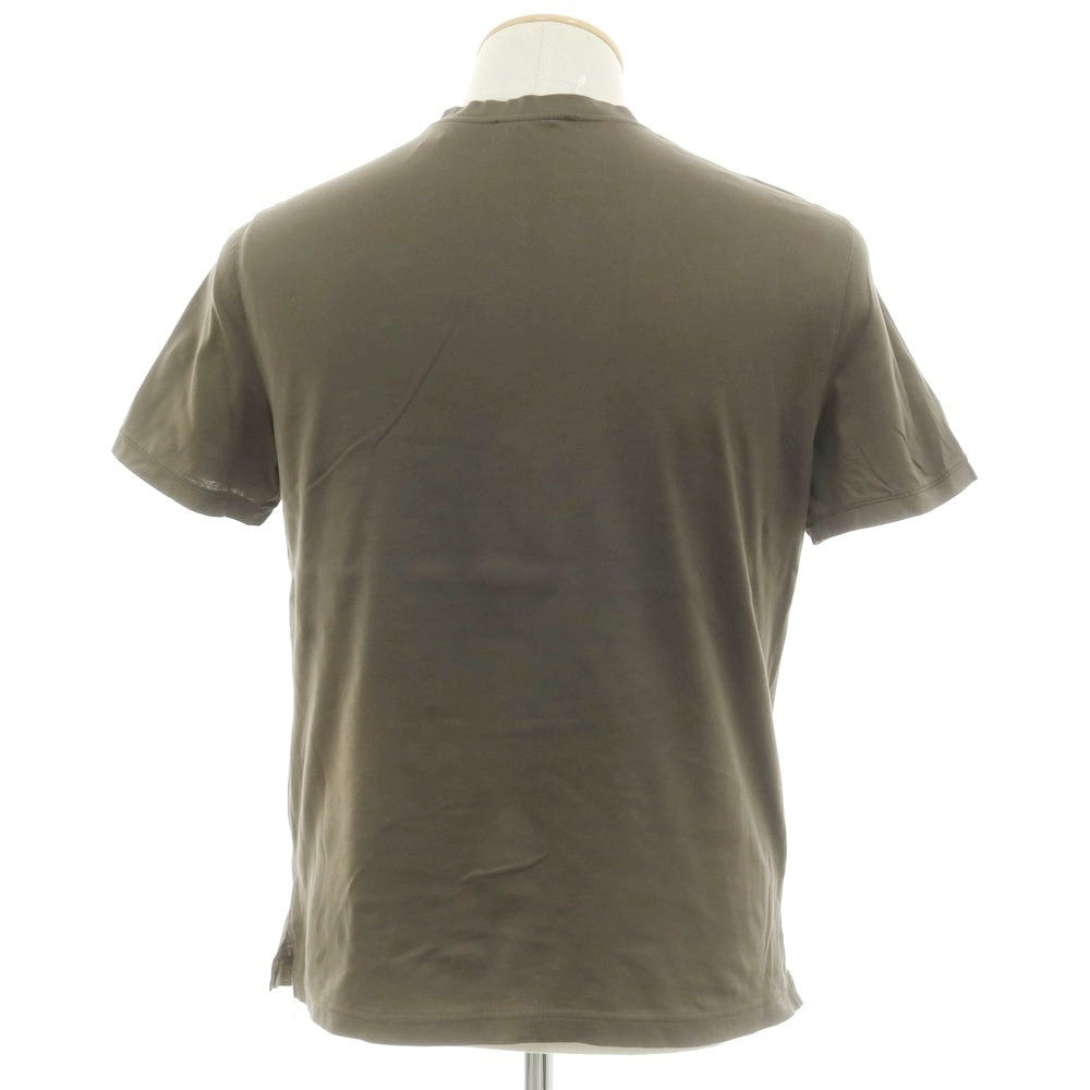 [Used] Girelli Bruni Cotton Crew Neck Short Sleeve T-Shirt Dark Olive [44] [Condition Rank C] [Men&