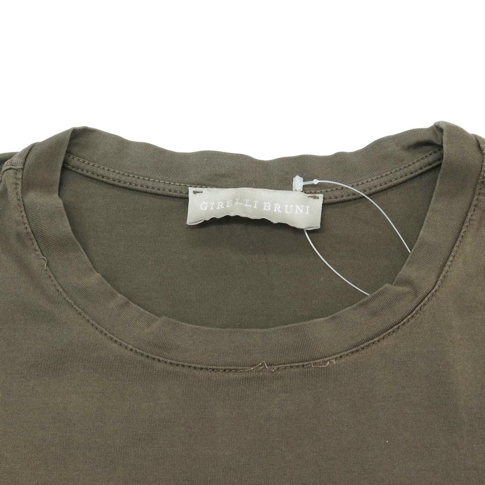 [Used] Girelli Bruni Cotton Crew Neck Short Sleeve T-Shirt Dark Olive [44] [Condition Rank C] [Men&