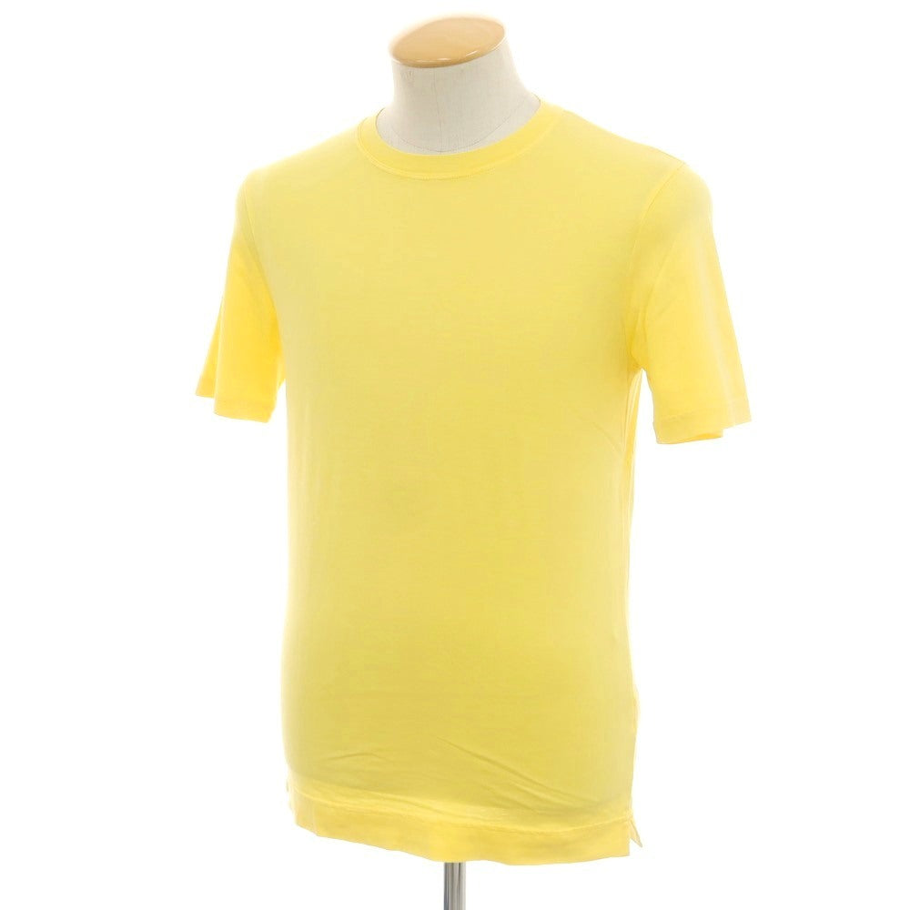 [Used] FEDELI Cotton Crew Neck Short Sleeve T-Shirt Yellow [44] [Condition Rank A] [Men&