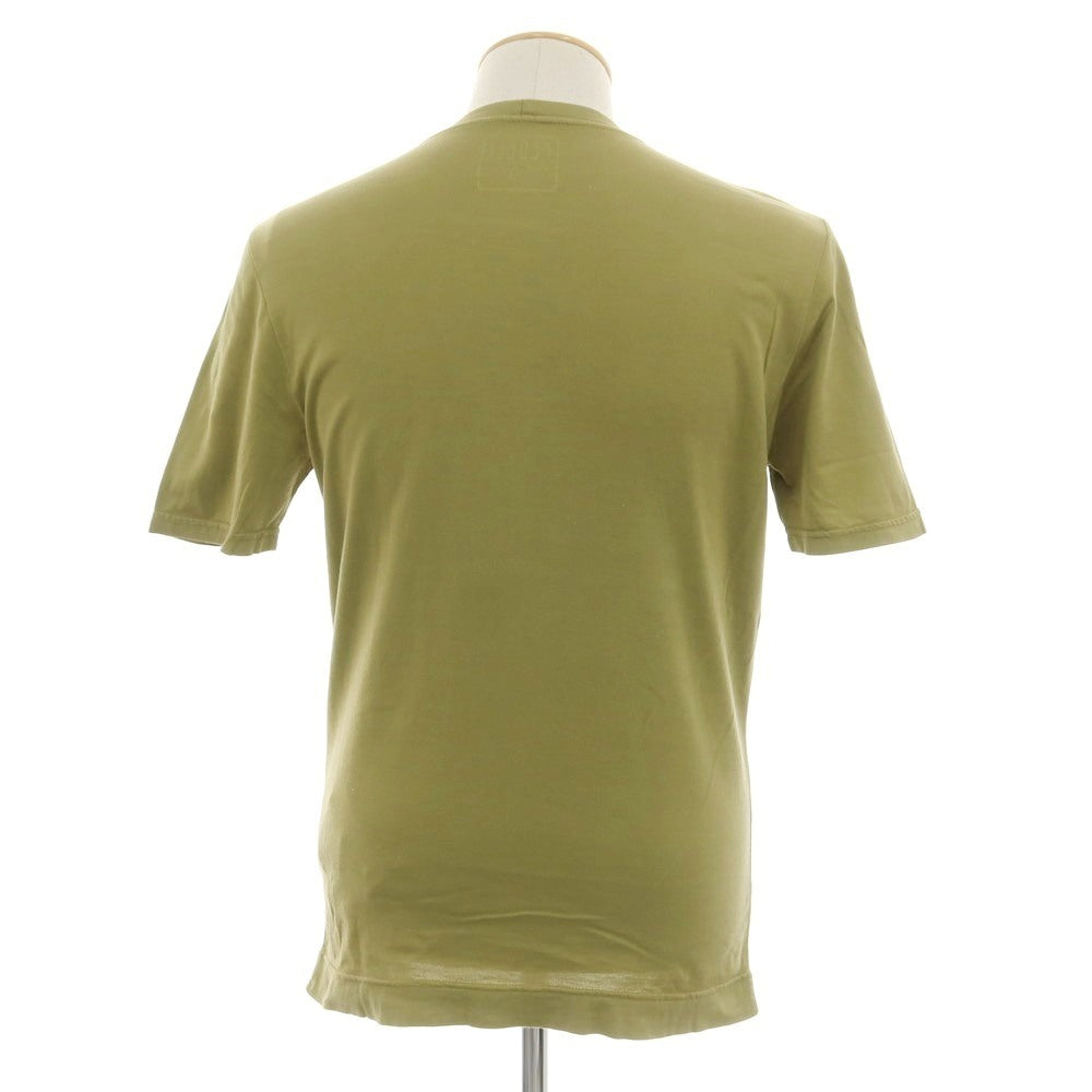[Used] FEDELI Cotton Crew Neck Short Sleeve T-Shirt Light Olive [44] [Condition Rank C] [Men&