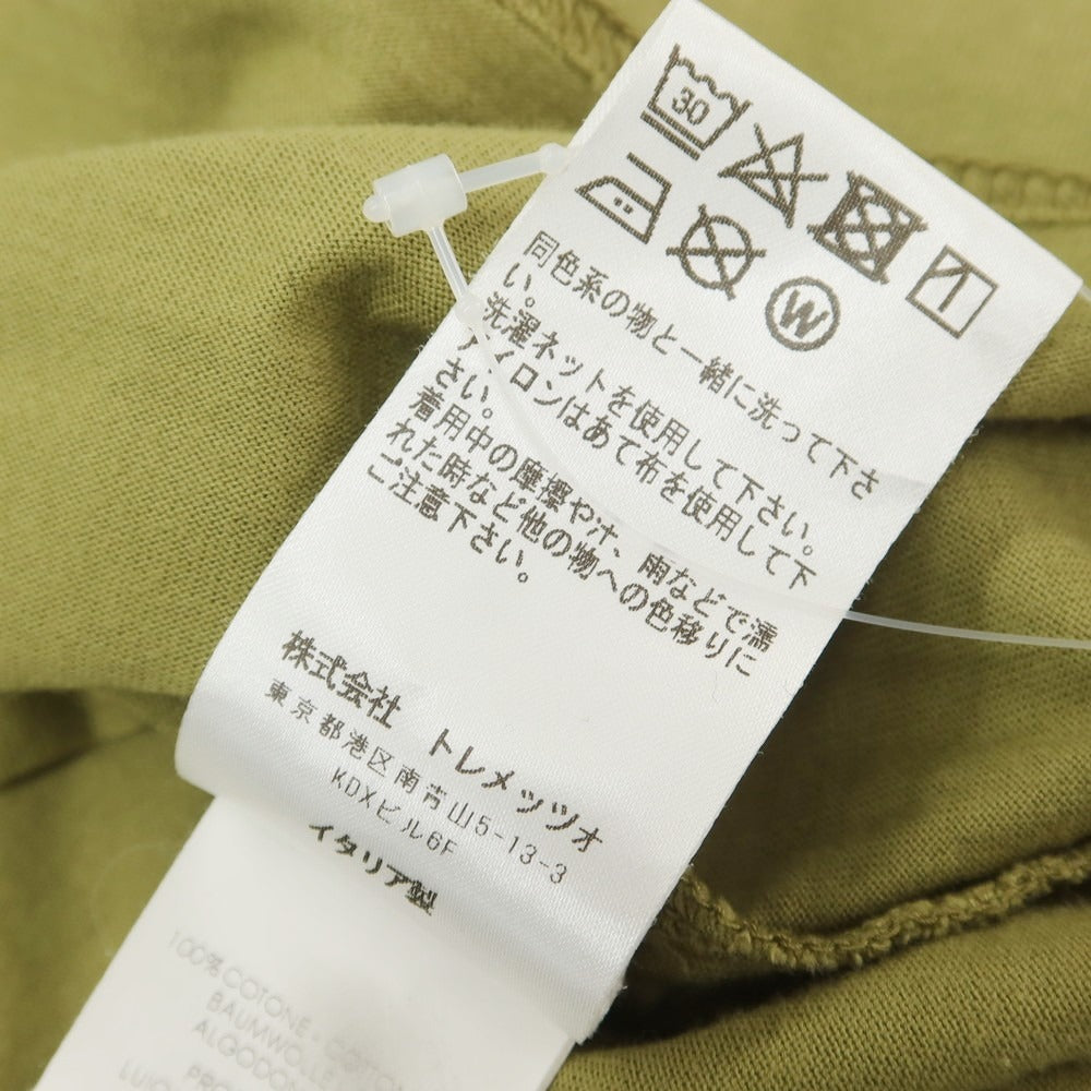 [Used] FEDELI Cotton Crew Neck Short Sleeve T-Shirt Light Olive [44] [Condition Rank C] [Men&