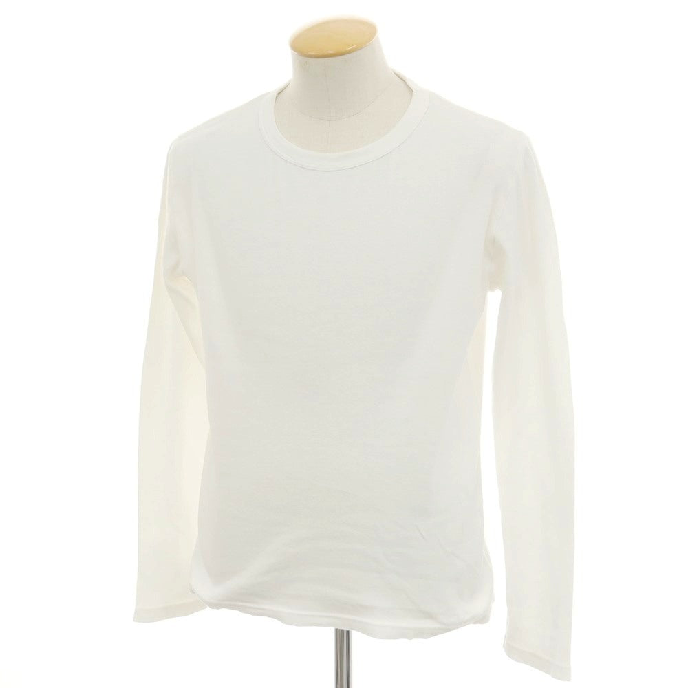 [Used] MAISON CORNICHON Cotton Crew Neck Long Sleeve T-Shirt White [1] [Condition Rank C] [Men&