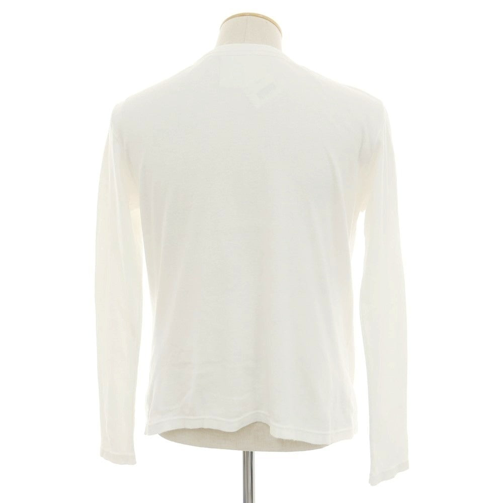 [Used] MAISON CORNICHON Cotton Crew Neck Long Sleeve T-Shirt White [1] [Condition Rank C] [Men&