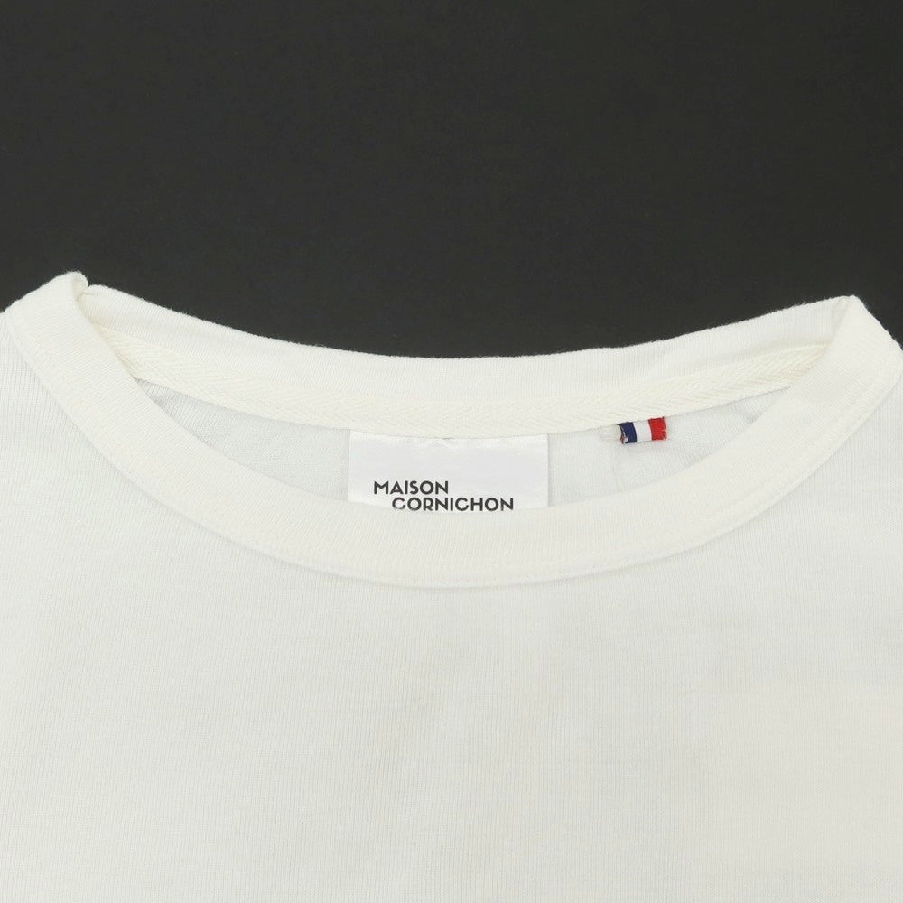 【中古】メゾン コルニション MAISON CORNICHON コットン クルーネック 長袖Ｔシャツ ホワイト【 1 】【 状態ランクC 】【 メンズ 】