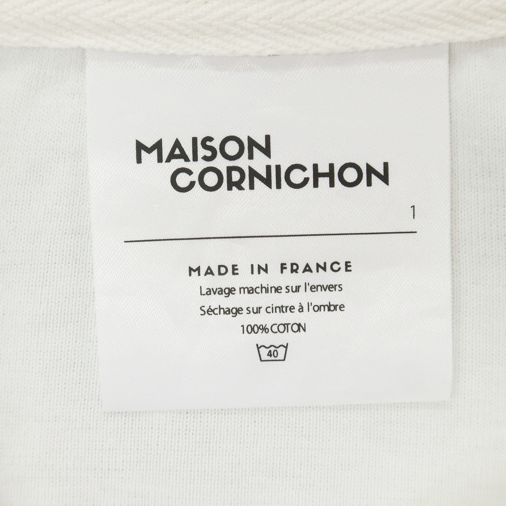 【中古】メゾン コルニション MAISON CORNICHON コットン クルーネック 長袖Ｔシャツ ホワイト【 1 】【 状態ランクC 】【 メンズ 】