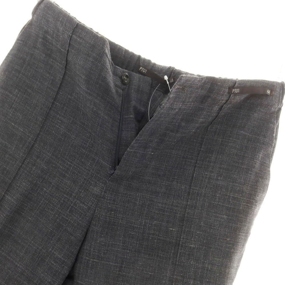 [Used] PT01 Stretch Polyester Wool Linen Nylon Easy Slacks Pants Dark Gray [44] [Condition Rank D] [Men&