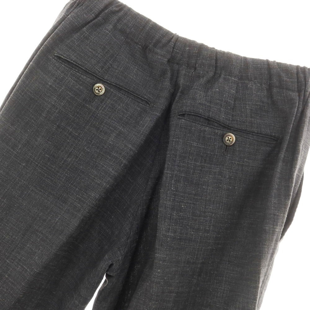 [Used] PT01 Stretch Polyester Wool Linen Nylon Easy Slacks Pants Dark Gray [44] [Condition Rank D] [Men&