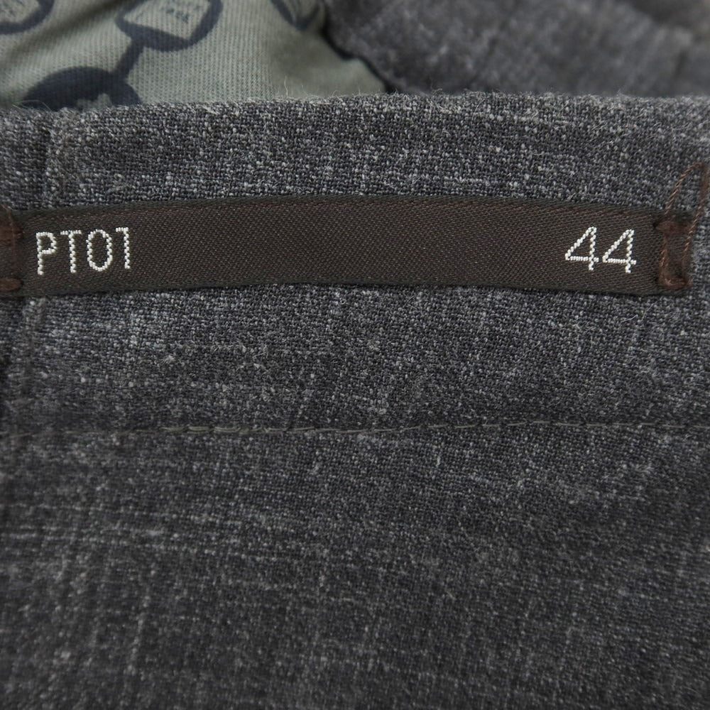[Used] PT01 Stretch Polyester Wool Linen Nylon Easy Slacks Pants Dark Gray [44] [Condition Rank D] [Men&